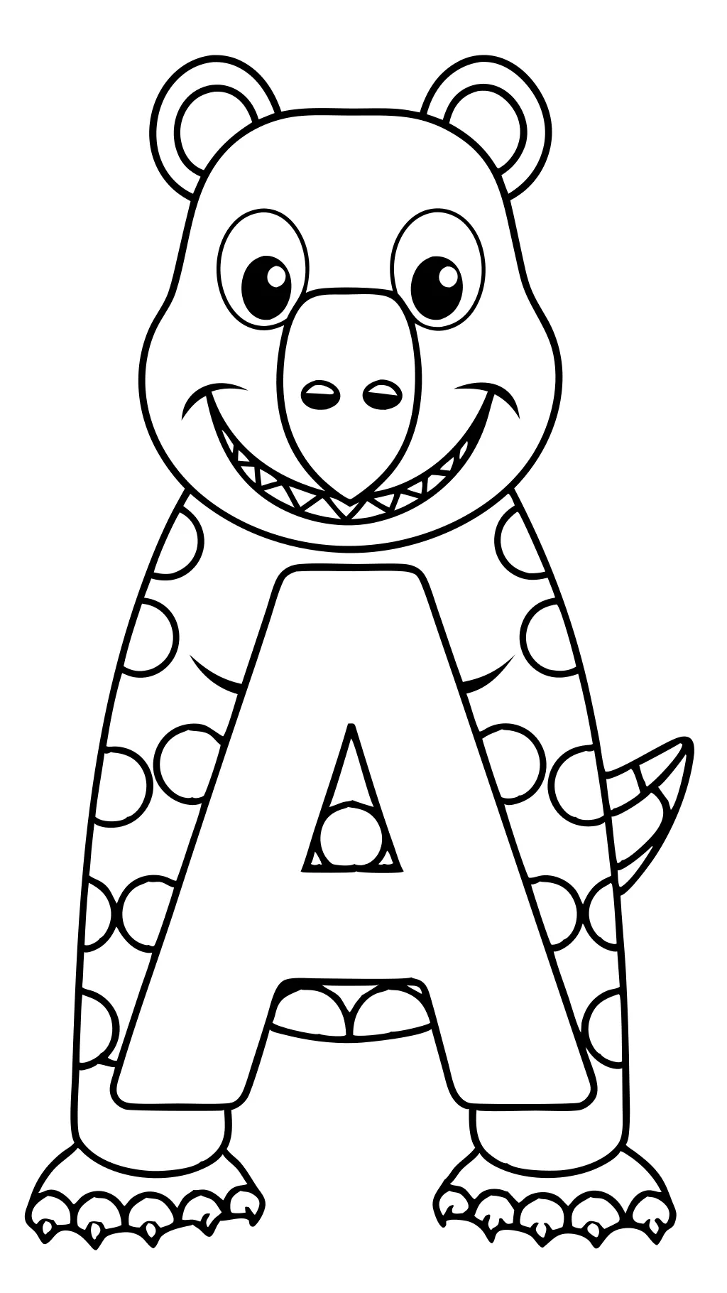 animal letter coloring pages